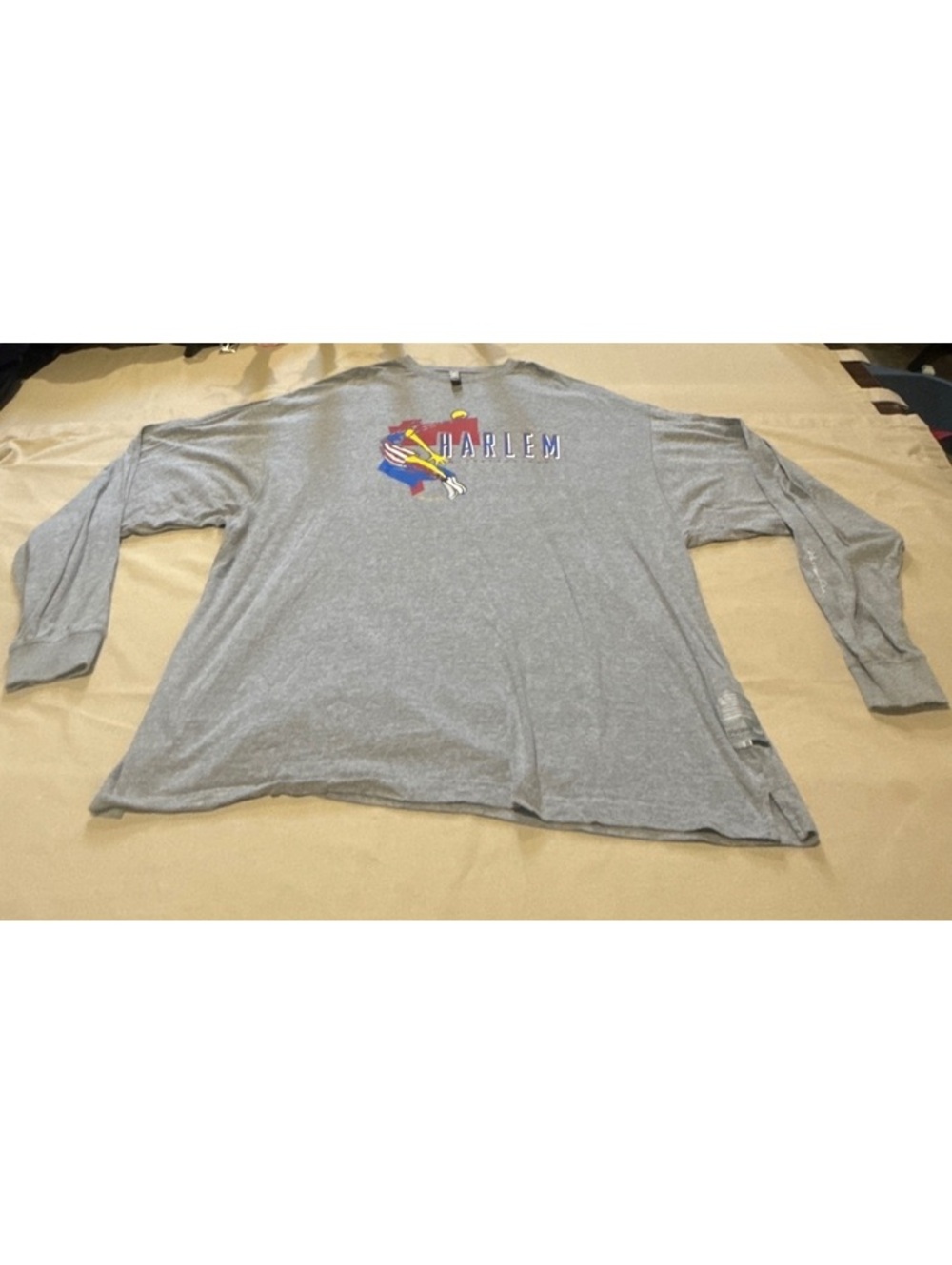 Vintage Platinum FUBU Harlem Globetrotters Graphic T-Shirt Grey 3XL